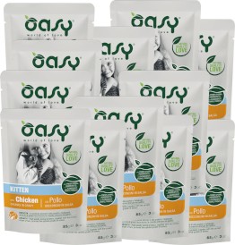 OASY Cat Lifestage Kitten Chicken Kurczak w sosie 12x85g - Zdjęcie główne