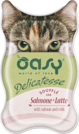 OASY Cat Delicatesse Souffle Salmon Milk Łosoś i Mleko 85g - Zdjęcie główne
