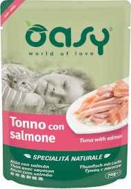 OASY Cat Specialita Naturale Tuńczyk z Łososiem Saszetka 70g - Zdjęcie główne
