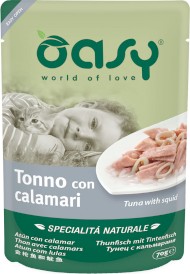 OASY Cat Specialita Naturale Tuńczyk Kalmary Saszetka 70g - Zdjęcie główne