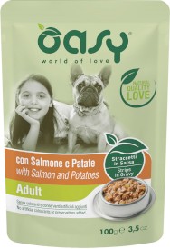 OASY Dog Strips in Gravy Adult Łosoś Ziemniaki 100g - Zdjęcie główne