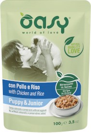 OASY Dog Strips in Gravy Puppy Junior Kurczak Ryż 100g - Zdjęcie główne