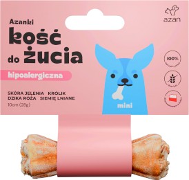 AZANKI Kość hipoalergiczna Skóra Jelenia Królik Mini 10cm - Zdjęcie nr 2