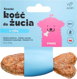 AZANKI Kość do żucia z Rybą Skóra Dorsza Puppy 12cm - Zdjęcie główne