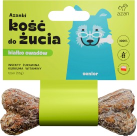 AZANKI Kość do żucia Insekty Żurawina Kurkuma Senior 12cm - Zdjęcie główne