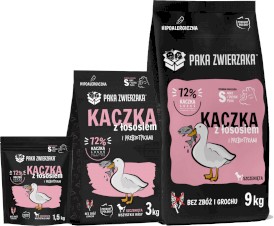 PAKA ZWIERZAKA Kaczka z Łososiem S dla szczeniąt 1,5kg - Zdjęcie główne