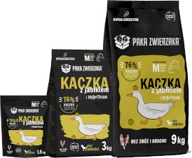 PAKA ZWIERZAKA Kaczka z Jabłkiem M bez zbóż 3kg - Zdjęcie nr 4
