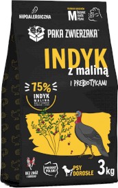 PAKA ZWIERZAKA Indyk z Maliną M bez zbóż 3kg - Zdjęcie główne