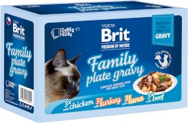 BRIT Premium Cat Family Plate Gravy MIX Saszetek 12x85g - Zdjęcie główne
