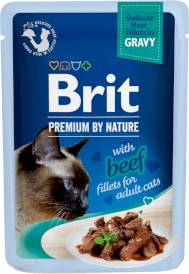 BRIT Premium Cat Fillets in Gravy Beef WOŁOWINA sos 85g - Zdjęcie główne