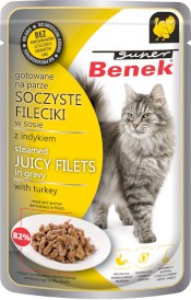 SUPER BENEK Soczyste Filiecki w sosie z Indykiem 85g - Zdjęcie główne