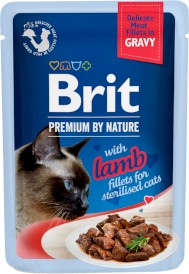 BRIT Premium Cat Fillets in Gravy Lamb JAGNIĘCINA Sterilised 85g - Zdjęcie główne