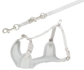 TRIXIE Szelki ze szmyczą dla szczeniąt 26-34cm jasnoszare - Zdjęcie główne