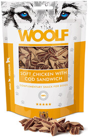 WOOLF Soft Chicken Cod Sandwich Kurczak Dorsz 100g - Zdjęcie główne