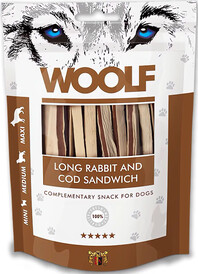 WOOLF Long Rabbit Cod Sandwich Królik Dorsz 100g - Zdjęcie nr 2