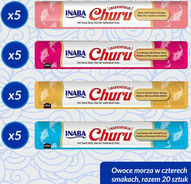 INABA Cat Treat Churu Mix z Owocami Morza 20x14g - Zdjęcie nr 2