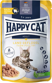 HAPPY CAT Adult Culinary Farm Poultry Drób w sosie 85g - Zdjęcie główne