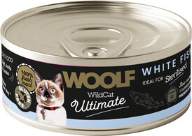 WOOLF WildCat Ultimate Adult Sterilised White Fish Puszka 85g - Zdjęcie główne