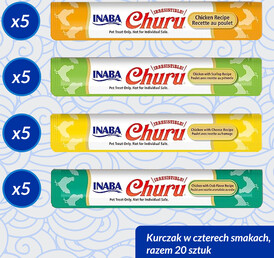 INABA Cat Treat Churu Mix z Kurczakiem 20x14g - Zdjęcie nr 3