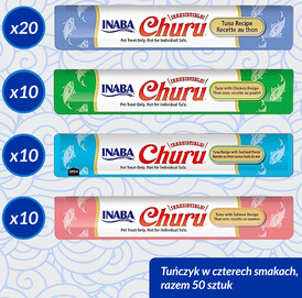 INABA Cat Treat Churu Tuna Varieties Mix w Słoiku 50x14g - Zdjęcie nr 2