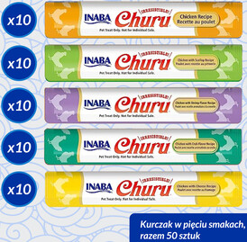 INABA Cat Treat Churu Chicken Varieties Mix w Słoiku 50x14g - Zdjęcie nr 3