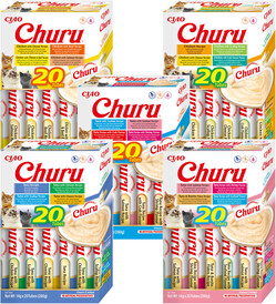 INABA Cat Treat Churu Mix z Kurczakiem i Wołowiną 20x14g - Zdjęcie nr 5