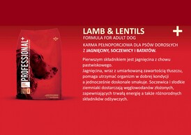 PROFESSIONAL + Jagnięcina Soczewica Bataty bez zbóż 500g Próbka - Zdjęcie nr 5