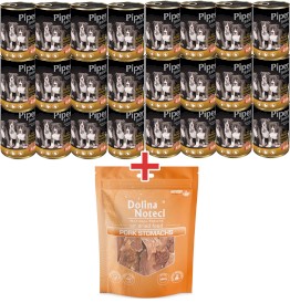 DOLINA NOTECI PIPER Junior Żołądki Kurczaka Ryż 24x400g + GRATIS! Gryzak Żołądki Wieprzowe - Zdjęcie główne
