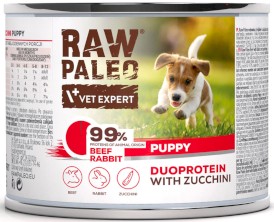 Vet Expert RAW PALEO Puppy Duoprotein Beef Rabbit Wołowina Królik Cukinia 200g - Zdjęcie główne
