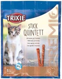 TRIXIE Premio Stick Quintett Kabanoski Jagnięcina Indyk dla kota 5szt. - Zdjęcie główne
