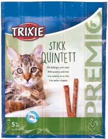 TRIXIE Premio Stick Quintett Kabanoski Drób Wątróbka dla kota 5szt. - Zdjęcie główne