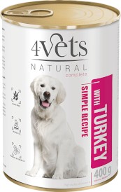 4VETS Natural z Indykiem dla psa 400g - Zdjęcie główne