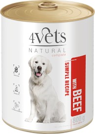 4VETS Natural z Wołowiną dla psa 800g - Zdjęcie główne