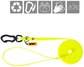 DINGO Flex Honey Smycz treningowa z rączką Żółta 1,6cm x 3m - Zdjęcie nr 4