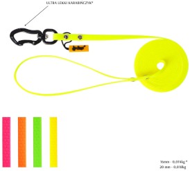 DINGO Flex Honey Smycz treningowa z rączką Żółta 1,6cm x 3m - Zdjęcie nr 5