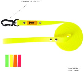 DINGO Flex Smycz treningowa z rączką Żółta 1,6cm x 5m - Zdjęcie nr 3