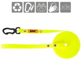 DINGO Flex Smycz treningowa z rączką Żółta 1,6cm x 5m - Zdjęcie nr 4