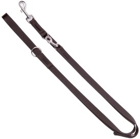 DINGO Extra Smycz przepinana z podwójnej taśmy Czarna 2cm x 220cm - Zdjęcie główne