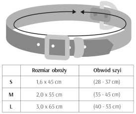 DINGO Terra Ocean Obroża wegańska z klamrą metalową Granatowa L - Zdjęcie nr 4