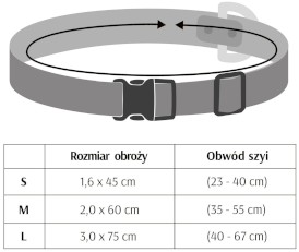 DINGO Terra Ocean Obroża wegańska z zapięciem plastikowym Granatowa S - Zdjęcie nr 4