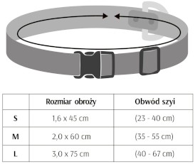 DINGO Terra Sand Obroża wegańska z zapięciem plastikowym Beżowa M - Zdjęcie nr 4