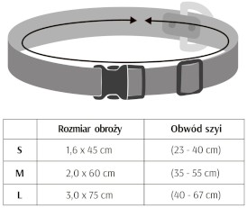 DINGO Terra Fire Obroża wegańska z zapięciem plastikowym Czerwona S - Zdjęcie nr 5