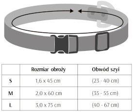 DINGO Terra Fire Obroża wegańska z zapięciem plastikowym Czerwona M - Zdjęcie nr 5