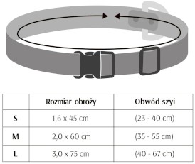 DINGO Terra Fire Obroża wegańska z zapięciem plastikowym Czerwona L - Zdjęcie nr 5