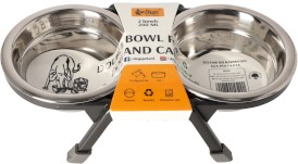 DINGO Miski metalowe na stojaku dla kota i psa 2x240ml - Zdjęcie nr 2