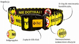 DINGO *Nie dotykaj* Obroża regulowana 3cm x 60cm - Zdjęcie nr 2