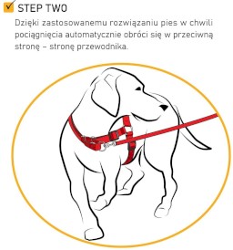 DINGO Easy Walk Szelki z taśmy Czerwone Roz.70 - Zdjęcie nr 5