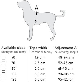 DINGO Easy Walk Szelki z taśmy Czarne Roz.100 - Zdjęcie nr 11