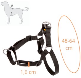 DINGO Easy Walk Szelki z taśmy Czarne Roz.60 - Zdjęcie nr 3