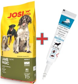 JOSERA Josidog LAMB BASIC Adult 22/14 15kg + Krople na KLESZCZE GRATIS !! - Zdjęcie główne